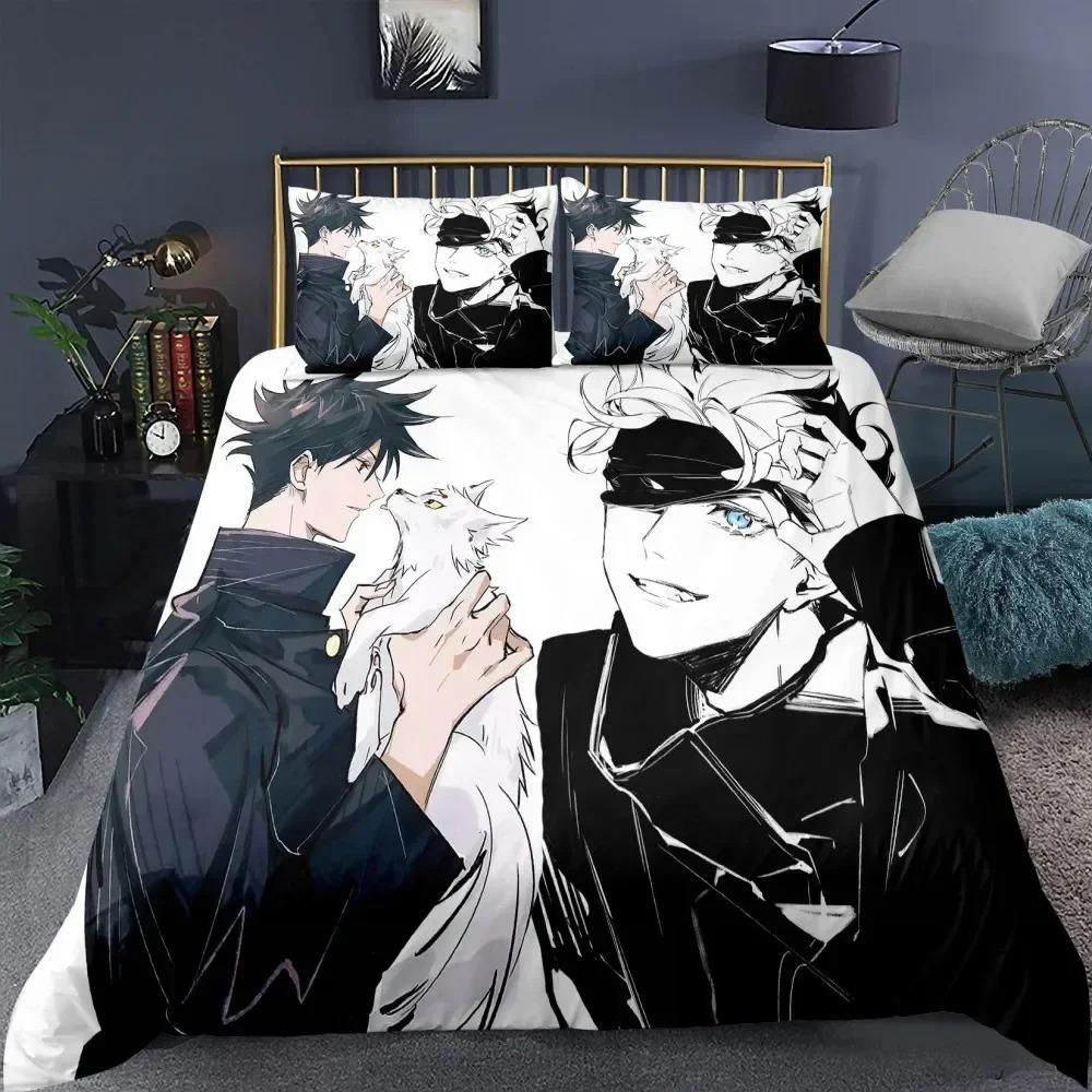 Jujutsu Kaisen Japan Famous Comfortable Duvet Quilt Cover Pillowcase Bedding Set Children Bedroom Decoration Home Textile