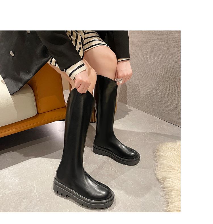 2024 Neue Damen Martin Overknee High-Top Stiefel mit Samt, Petite und Skinny Fit