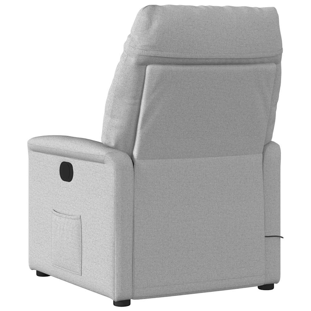 Vidaxl Elektryczny Fotel Rozkładany Cloud Grey Fabric