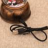USB Music Snowing Christmas Light-Up Resin Figurine Carousel Decoration