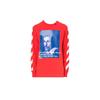 Printed Long-Sleeve T-Shirt Men Tops Red OMAB001F181850112030