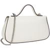Calvin Klein Elegant Commuter Letter Shoulder Chain Mixed Material Tote Bag Small Women Handbags Lily-White 4F3282G-FUP