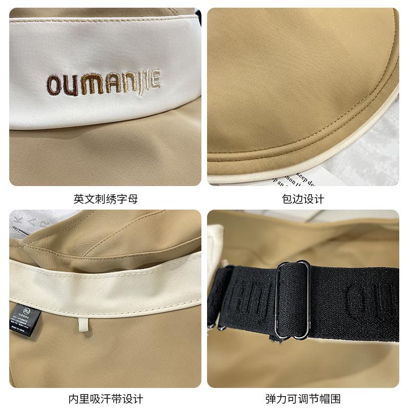 Empty top ice silk bucket hat women's summer eaves UV protection face cover sun hat versatile ponytail basin hat