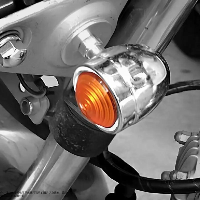 Xiaomi 2pcs Motorcycle Turn Indicator Daytime Mini Motorcycle Running Lights for Rear and Head Turn Round Running Lights for Motorcycle