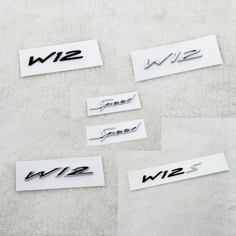 Coche W12 Logo maletero guardabarros cuerpo insignia emblema calcomanías pegatina para Bentley Continental GT Flying Spur Benta TH2