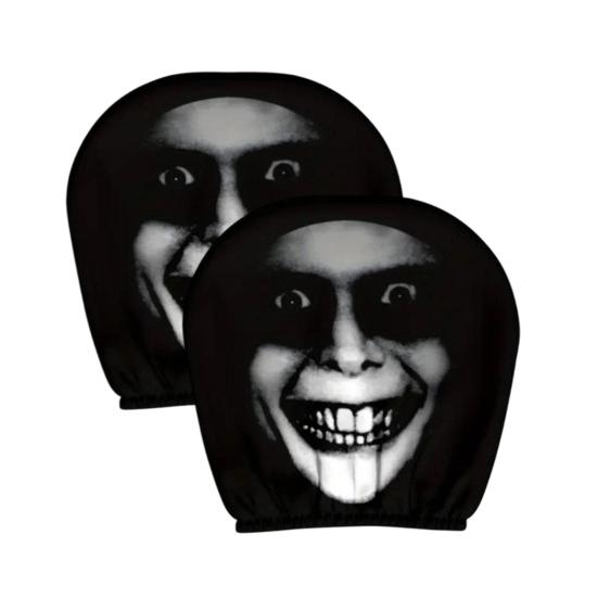 2Pcs Funny Cartoon Car Headrest Covers Easy Installation Car Seat Head Rest Protector