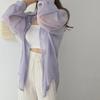 Women's Summer Cardigan – Ice Silk Sun Protection, Thin and Drapey Design Cover-up Top