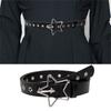 PU Belt with Star Buckle Multiple Type Waist Belt Fashion Enthusiasts Belt Coat Dress Female Wide Formal Waistband