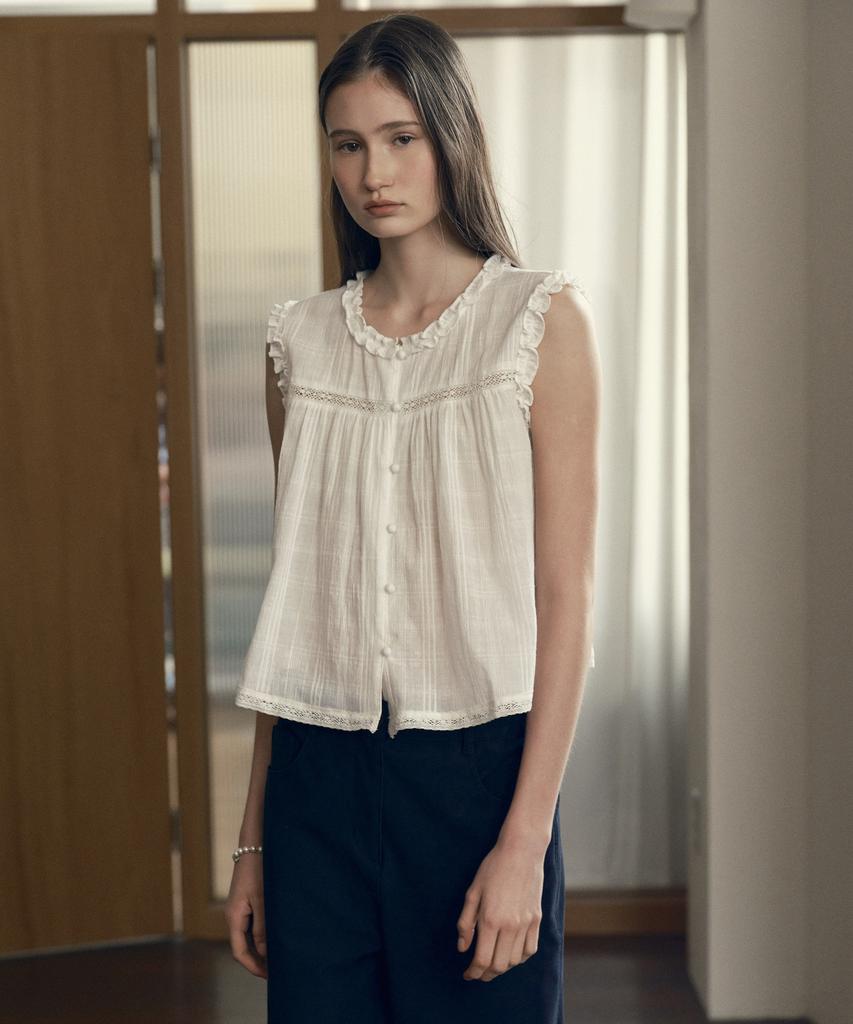 JUCYJUDY Sleeveless Frill Blouse J1Bl322F