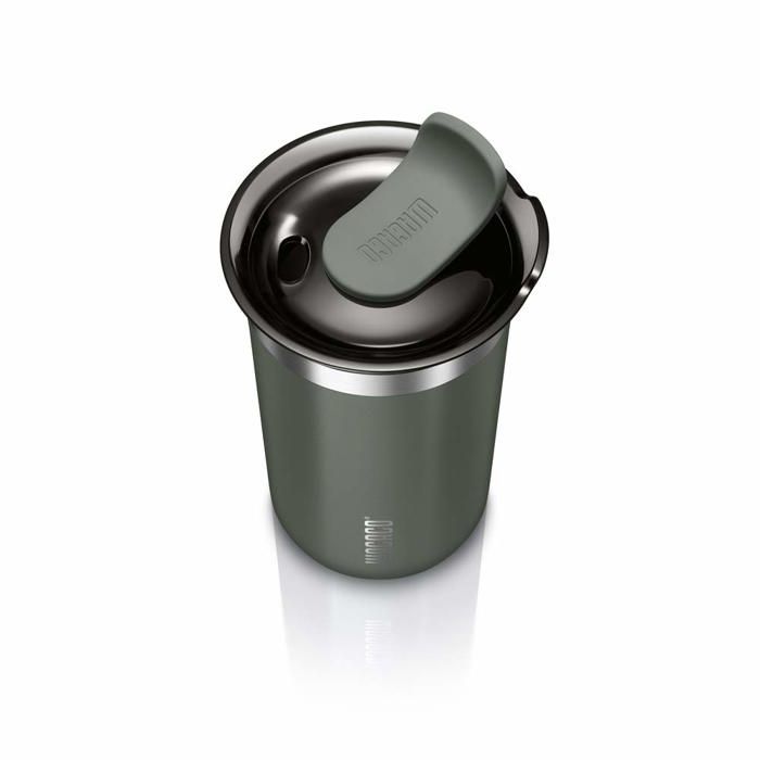 Mug thermique isotherme - wacaco - octaroma lungo - 300 ml - acier inoxydable - design ergonomique