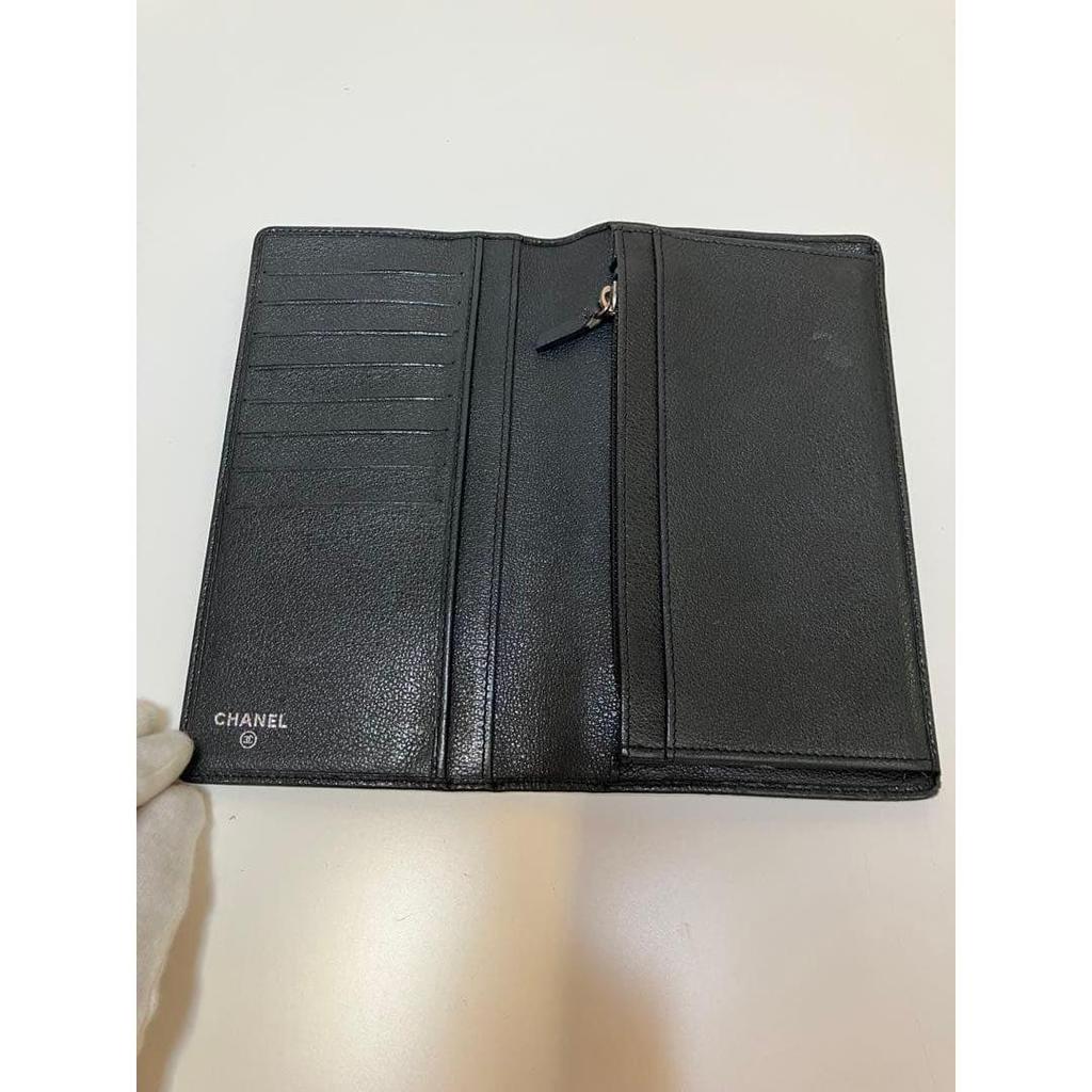 Used CHANEL Camellia Leather Wallet