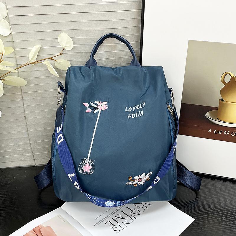 

2025 новый рюкзак противоугонный женская сумка поток литературный высокая ценность большая вместимость синий