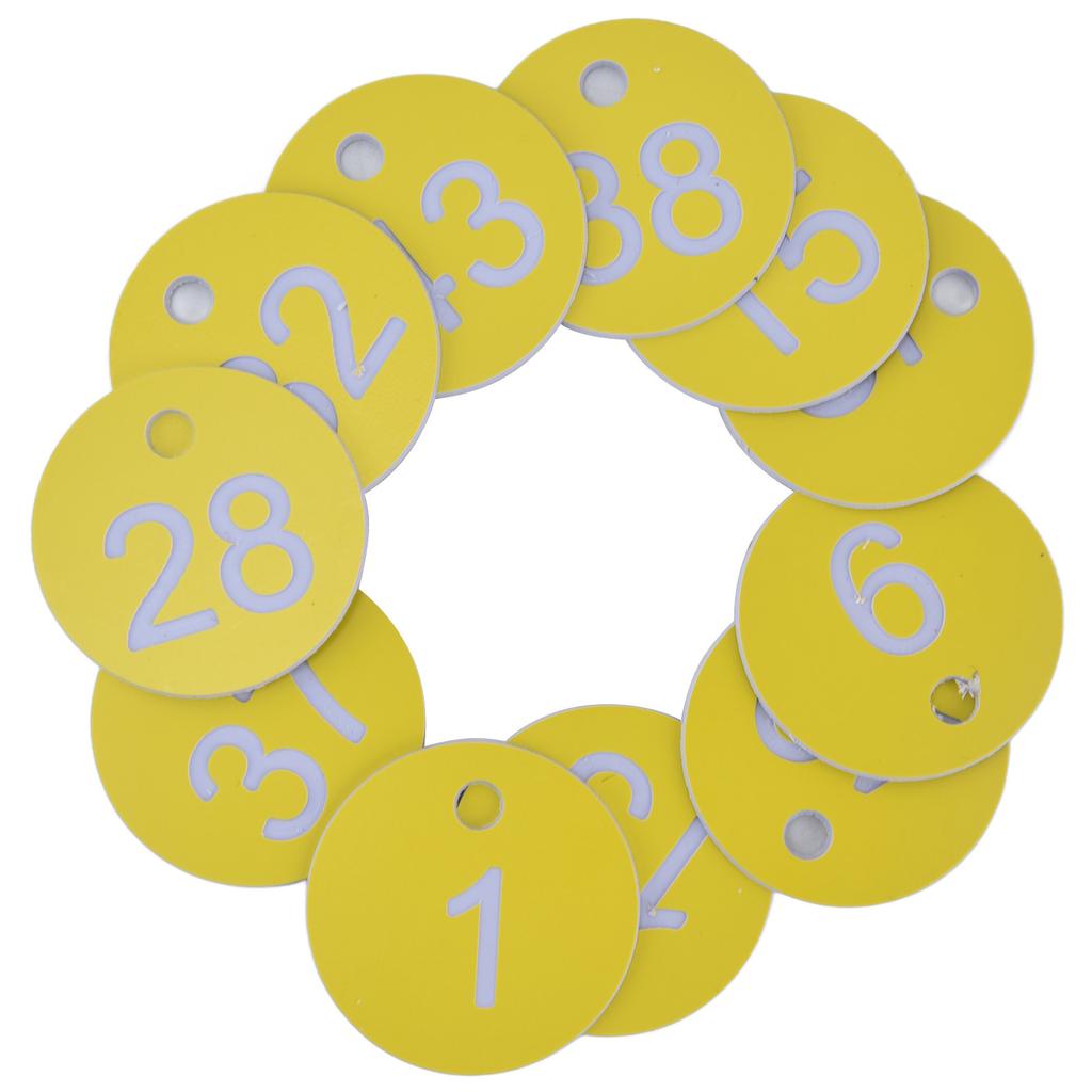 50Pcs Beehive Tag ABS Round Numbered Sign Labels with Hole Livestock Beekeeping Supplies