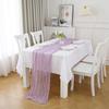 180/300/400cm Cheesecloth Table Runner Boho Rustic Gauze Lavender Purple Table Runner Wedding Bridal Shower Birthday Decoration