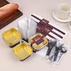10/20 Sets Schwarz Gold Kuchenbecher Aluminiumfolie Kuchenboxen Mit Deckeln Löffeln Mousse Dessert Verpackungsboxen Backformen Partygeschenke