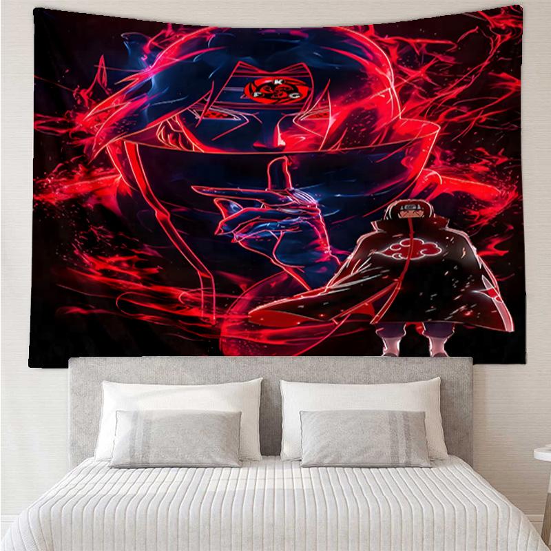 Dark Anime Character Printed Tapestry, for Bedroom,Livingroom, dormitory, Large Wall Decor, Fabric Decor Fan Birthday Gifts