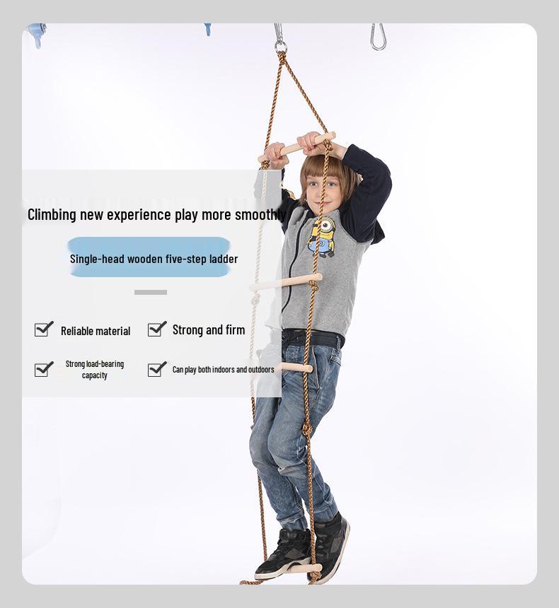 Children's Outdoor Wooden Climbing and Swing Toy - Five-Speed Amusement Equipment