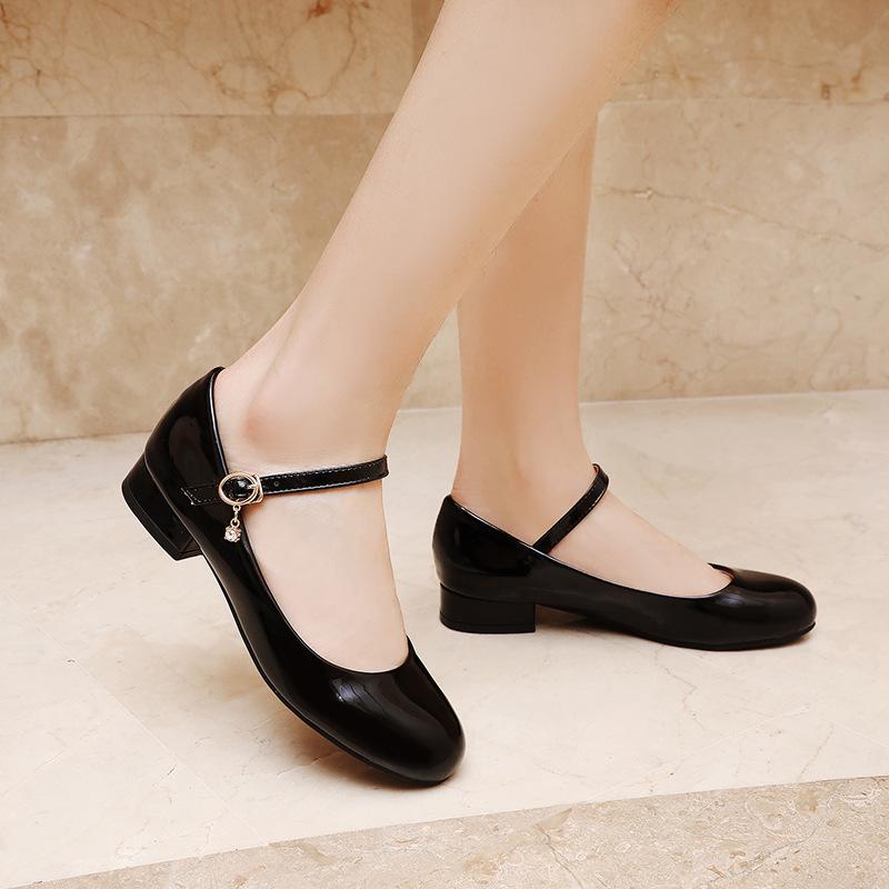Girls Leather Shoes Kids Princess Party Dress Shoes Comfortable Women's Low Heel Shoes Girls Black White College Shoes Size28-43