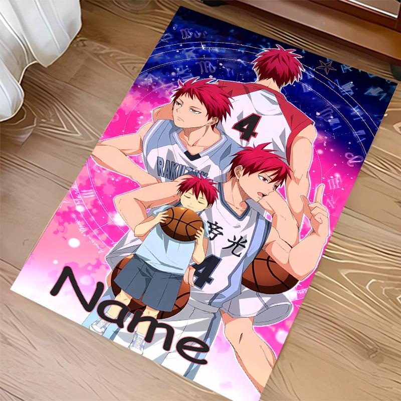 Custom personalization Kuroko's Basketball Print Area Rug - Soft, Washable Non-Slip Indoor Mat,Living Room,Home&Office Decorative Rug
