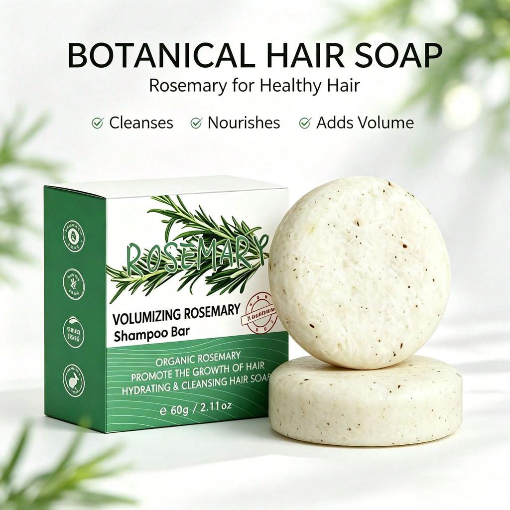 Rosemary Shampoo Soap, Natural Herbal Shampoo Soap, Deep Cleansing, Nourishing & Moisturizing, Contr
