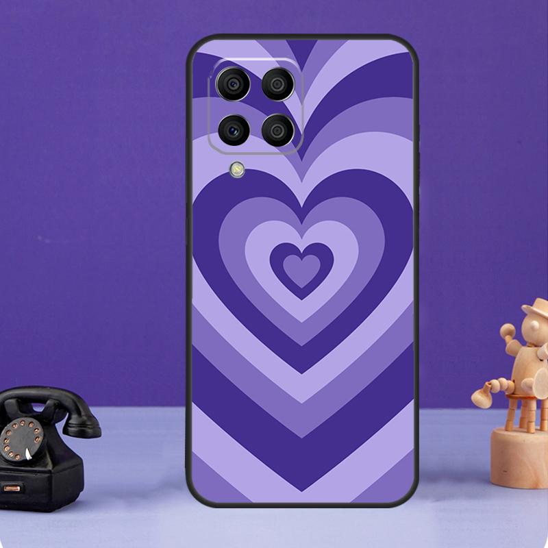 Latte Pink Brown Heart Aesthetic Case For Samsung Galaxy M34 M13 M53 M51 M31 M11 M14 M54 M12 M32 M52 M16 M36 M56 M15 M35 M55