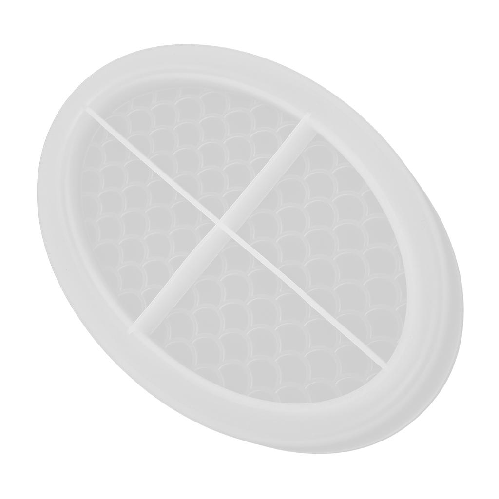 Resin Tray Molds Fish Scale Shape Design Easily Demold Repeated Use Soft DIY Resin Tray Molds for Jewelry Storage Dishes