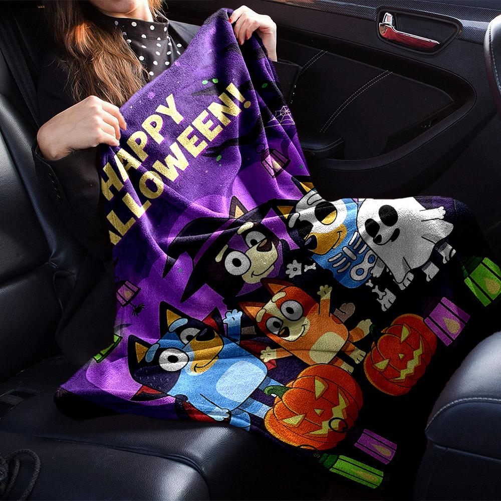 1pc Halloween Ghost Soft Warm Throw Blanket Nap Blanket For Couch Sofa Office Bed Camping Travel,Comfortable