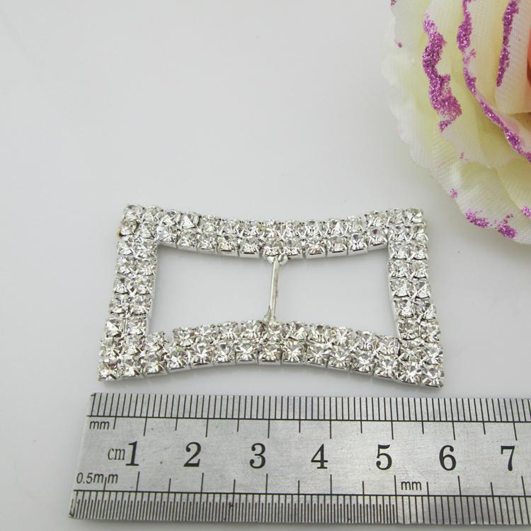 Rhinestone Invitation Ribbon Slider Buckle for Ribbons Wedding Supply Gift Wrap Hair Bow Center
