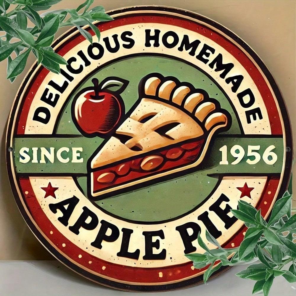 Vintage Metal Wall Art Apple Fruit Poster Kitchen Decor