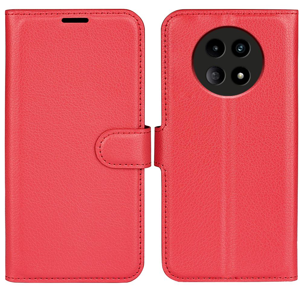 For Realme 12 5G Case Litchi Texture Wallet Cell Phone Cover with Magnetic Clasp