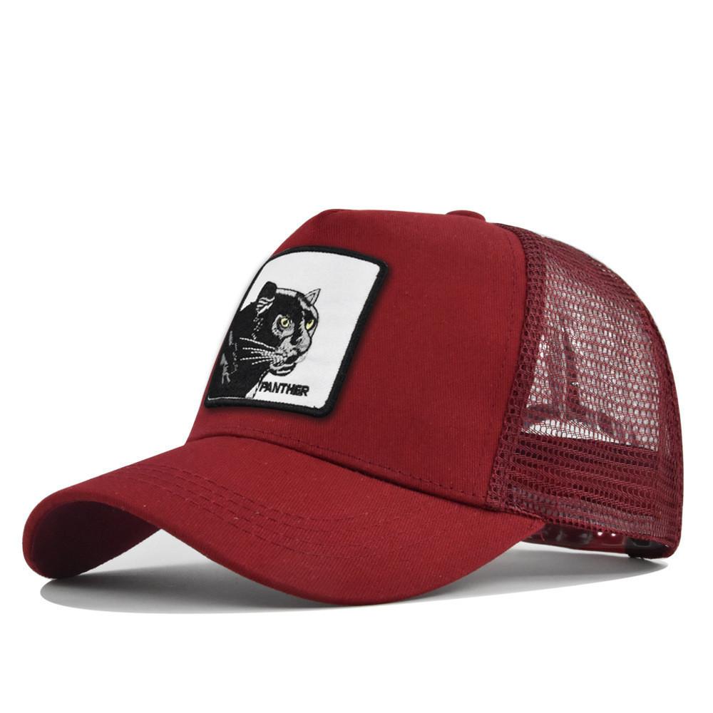 Cap Baseball Animal Leopard Embroidered Duck Tongue Cap Curved Brim Hat Net
