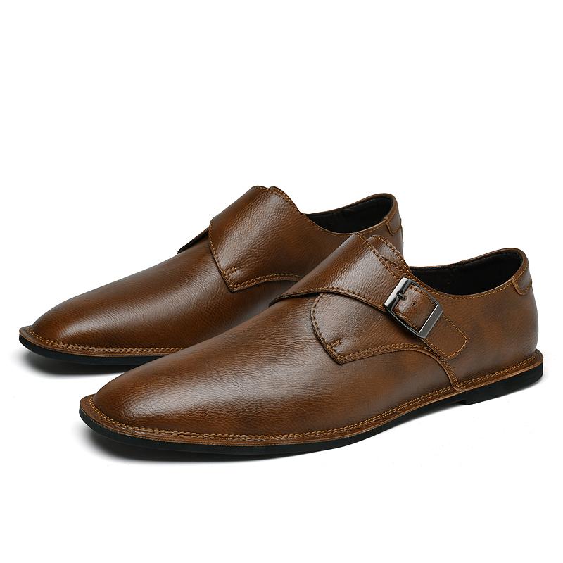 Fashion Genuine Leather Men Loafers Business Walking Boat Footwear New Walk Casual Shoes Classic Moccasins Breathable Man Slip on Flats