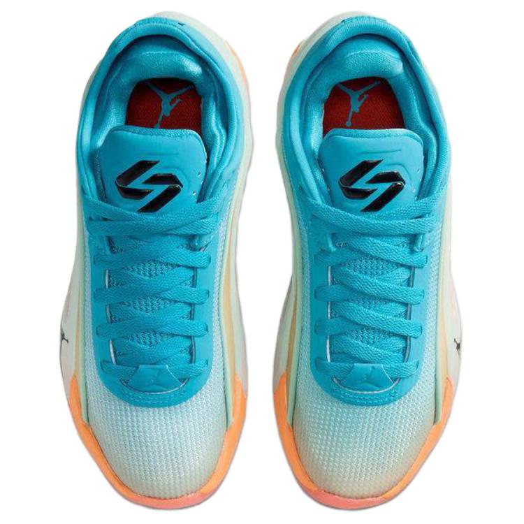 Jordan LUKA 5 Niedrige Basketballschuhe Herren Blau Grün Orange IO5034-900