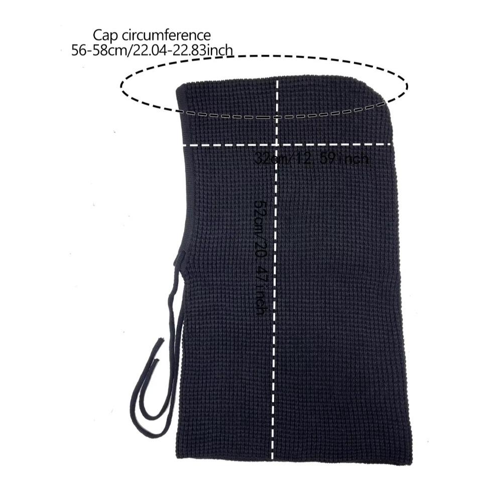 Warm Knitted Hooded Cap Ear Protection Scarf Hat Fashion Full-envelope Cap  Unisex
