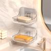2Pcs Clearly plastic Soap Dish Modern Waterproof Soap Holder Easy Installation Bathroom Essential Shelf Kitchen Friendly