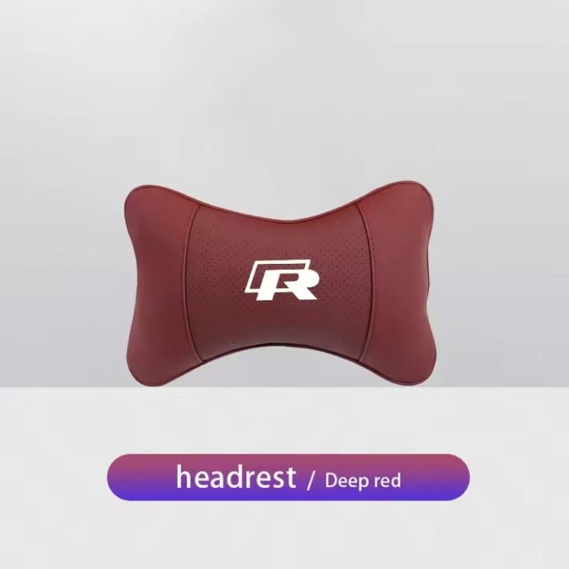 Car Tire Valve/ Car Headrest/Lumbar Support Auto Neck Pillow Waist Cushion For VW GTI Polo Golf MK7 Passat B6 Tiguan Jetta T-ROC