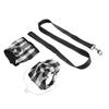 Pet Pig Vest Harness Dress with Leash and Cap Pigs EscapeProof Walking Harness Strap(Black White M)
