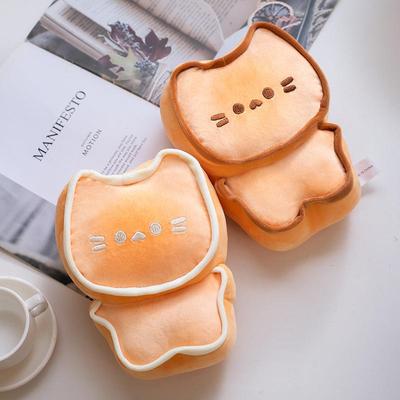 Cute Cartoon Cat Cookie Butter Plush Toy - Funny Bread Pillow Doll for Home Decoration
