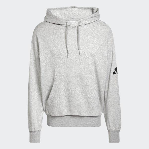 Adidas Unisex Essentials Loose Fit French Terry Hoodie Cotton Hoodie Grey