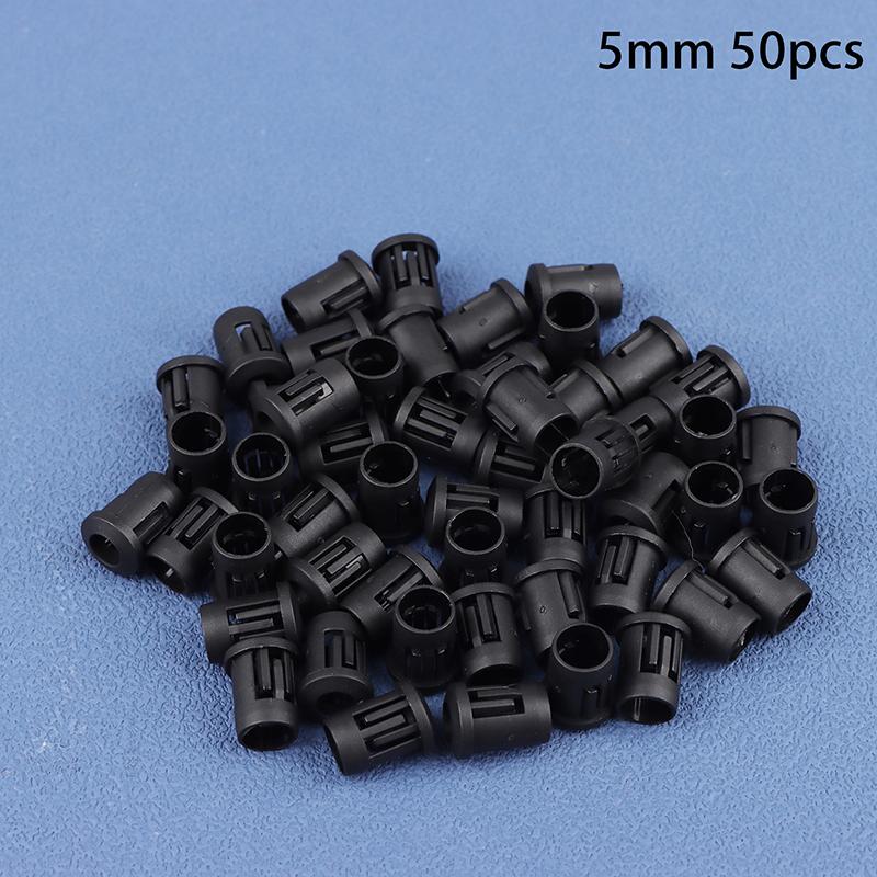 50Pcs 5Mm Led Holder Socket Clip Bezel Socket Mount Light Emitting Diode Lamp Base Cover Black Plastic Display Blub Cup Case