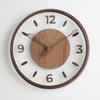 Japanese Solid Wood Wall Clock Simple Transparent Creative Radio Clock Wall Clock Living Room Home Home Decoration Clock