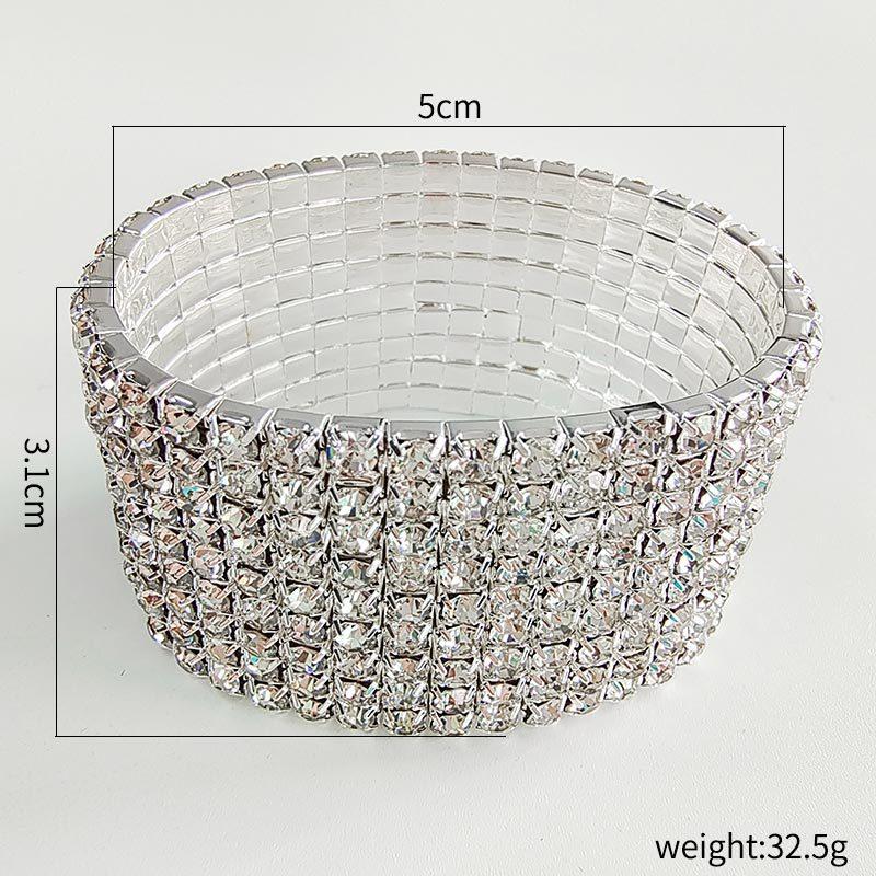 Europe and the United States  Bracelet, Simple INS Style Girl Row Bracelet Female 8 Row Diamond Shiny Combination
