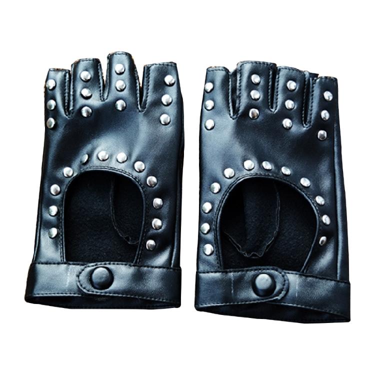 Punk PU Gloves Pole Dancing Studded Gloves for Dancer for Women and Girls Gift