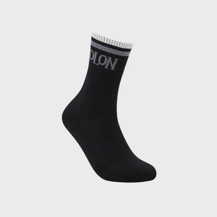 Unisex Retro Crew Socks QELAX26401BLK