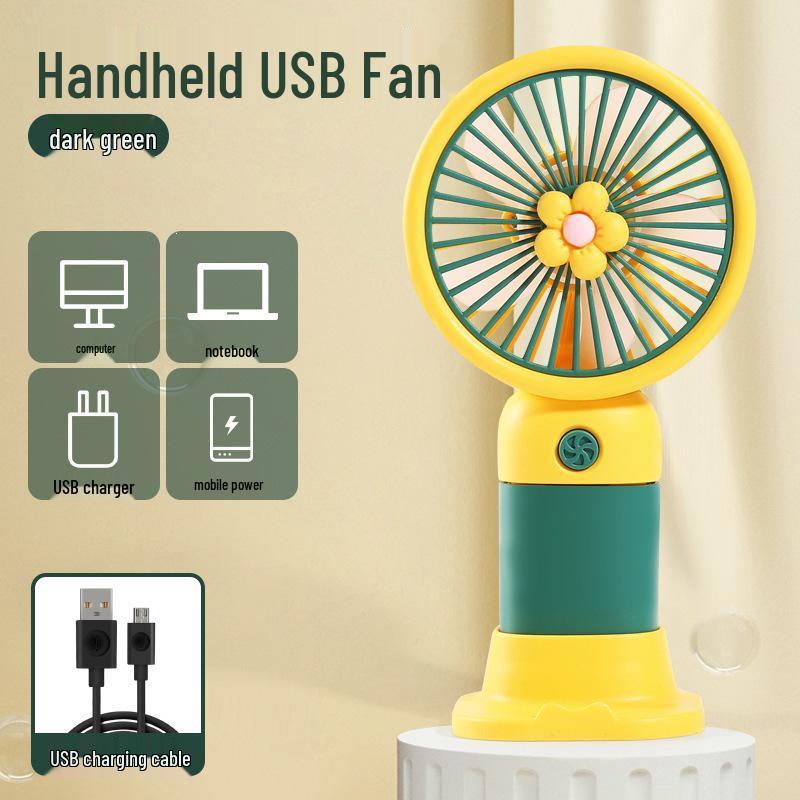 Rechargeable Cartoon Fruit Mini Desktop Fan - Portable, Long-Lasting Electric Fan