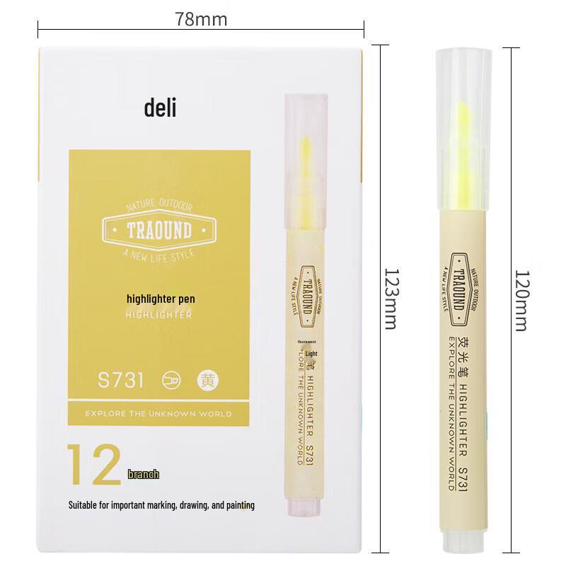 Deli Yellow Highlighter Pen