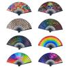 23cm Large Chinese Folding Hand Rave Fan Art Craft Gift Wedding Dance Hand Fan Festival Party Fan Gift Fan Home Decor Drag