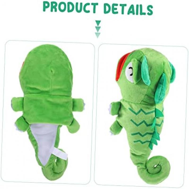 Moving Mouth Hand Puppet, Lizard Plush Hand Puppet Toy for Boys Girls, Early Learning Finger Puppet for Storytelling