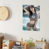Hisun Tin Sign HD Metal Tin Sign Poolside Bikini Girl Poster Vintage Wall Art Decor for Home Bar Pub Garage Waterproof Retro Metal Plaque