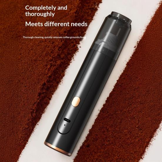 Portable Coffee Powder Vacuum Cleaners, Desktop Vacuum Cleaner, Cordless Handheld Dust Collector, Powerful Suction with Brush Head for Kitchen Office